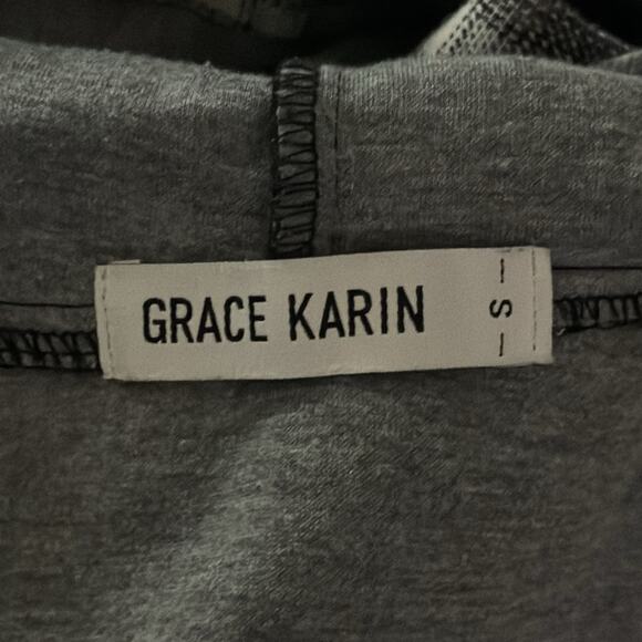 Grace Karin | Black and White Plaid Hooded Flannel Button Down Size S - Picture 6 of 10